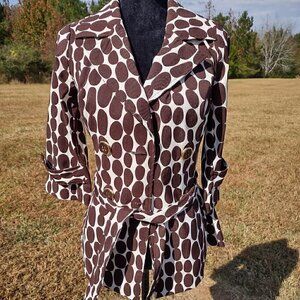 Heart And Soul Brown White Jacket Size Small